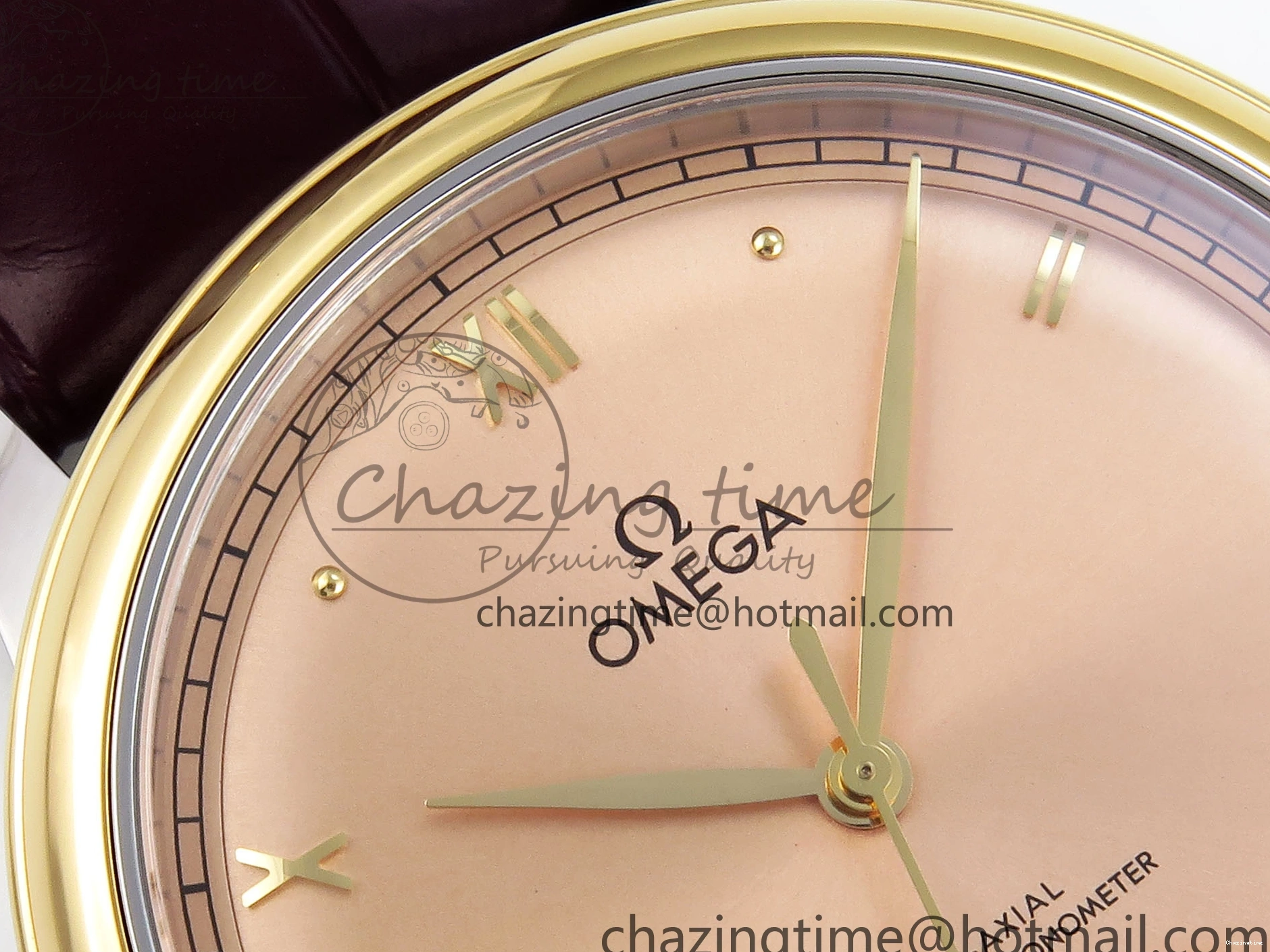 0415 De Ville Date YG MKF 1:1 Best Edition Brown Dial Roman Marker on Brown Leather Strap A OdorResistant 7751